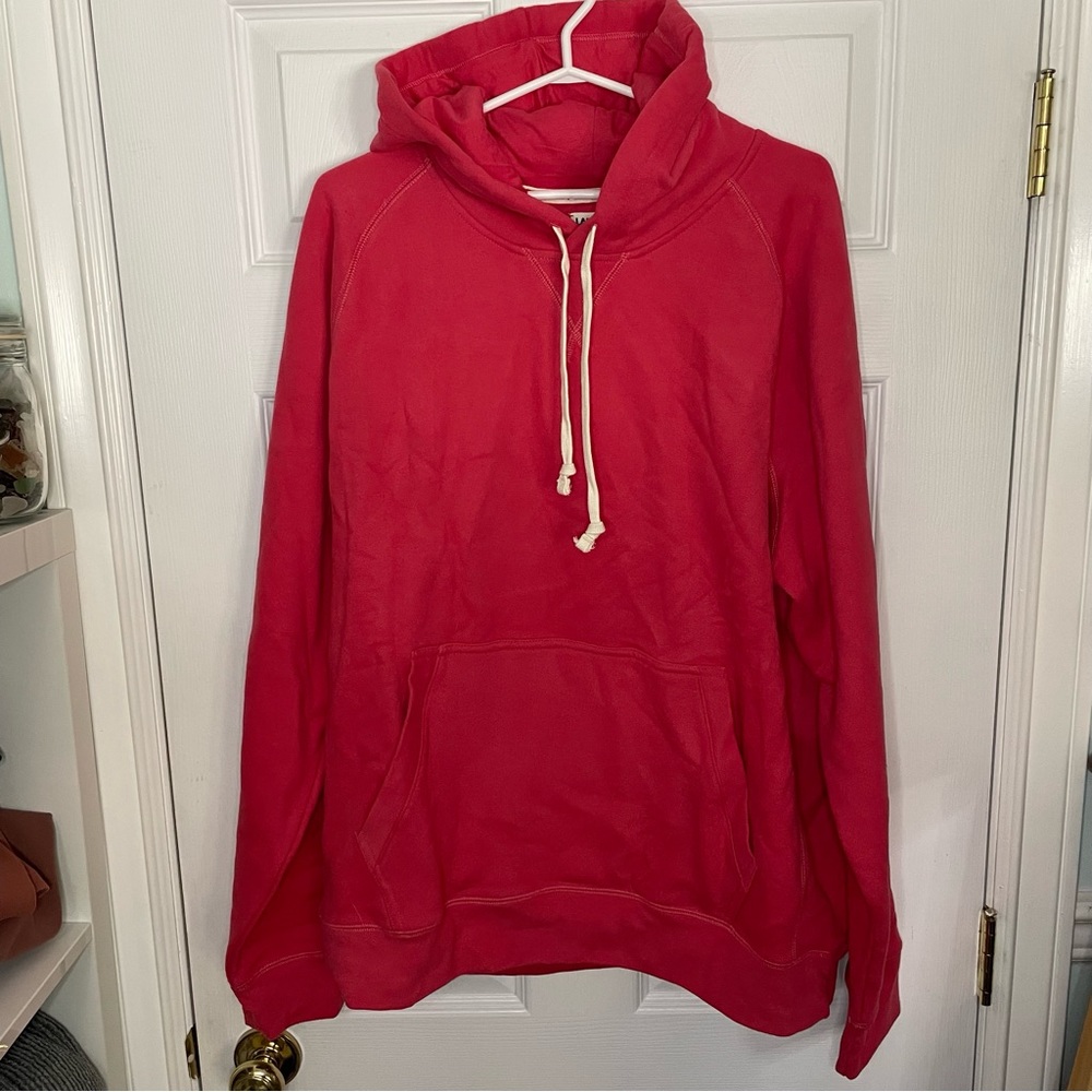 Lands End NWOT red oversized hoody XL